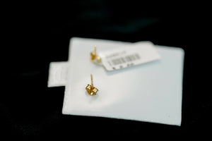 14k Cross Gold Plane Earring