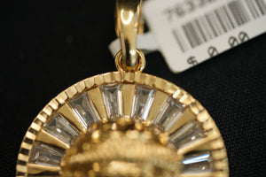 14k Jesus Face Hollow Pendant