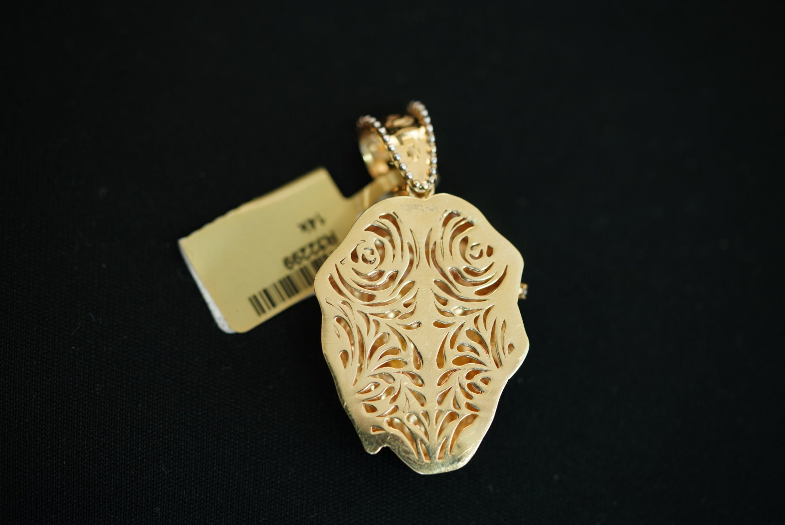 14k Three Gold Jesus Face Pendant