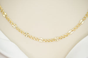 14k Almond Cuban Link