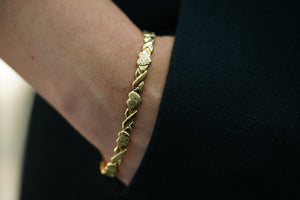 14k X Heart Bracelet