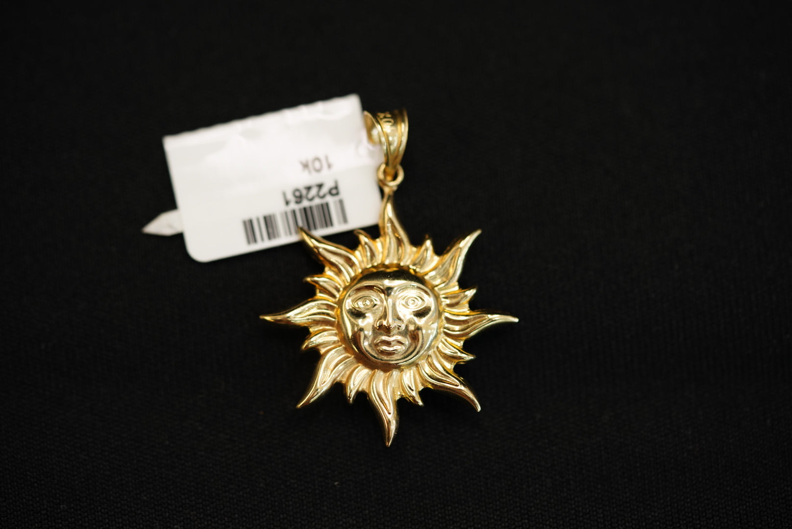 10k Sun Pendant