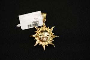 10k Sun Pendant