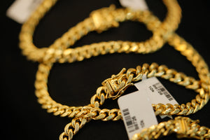 14k/10k Cuban Link Semi-Solid Bracelet