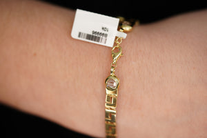 10k Design Lines ID Bracelet