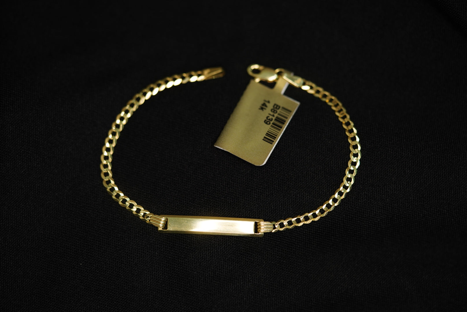 14k Baby Diamond Cut Bracelet Solid