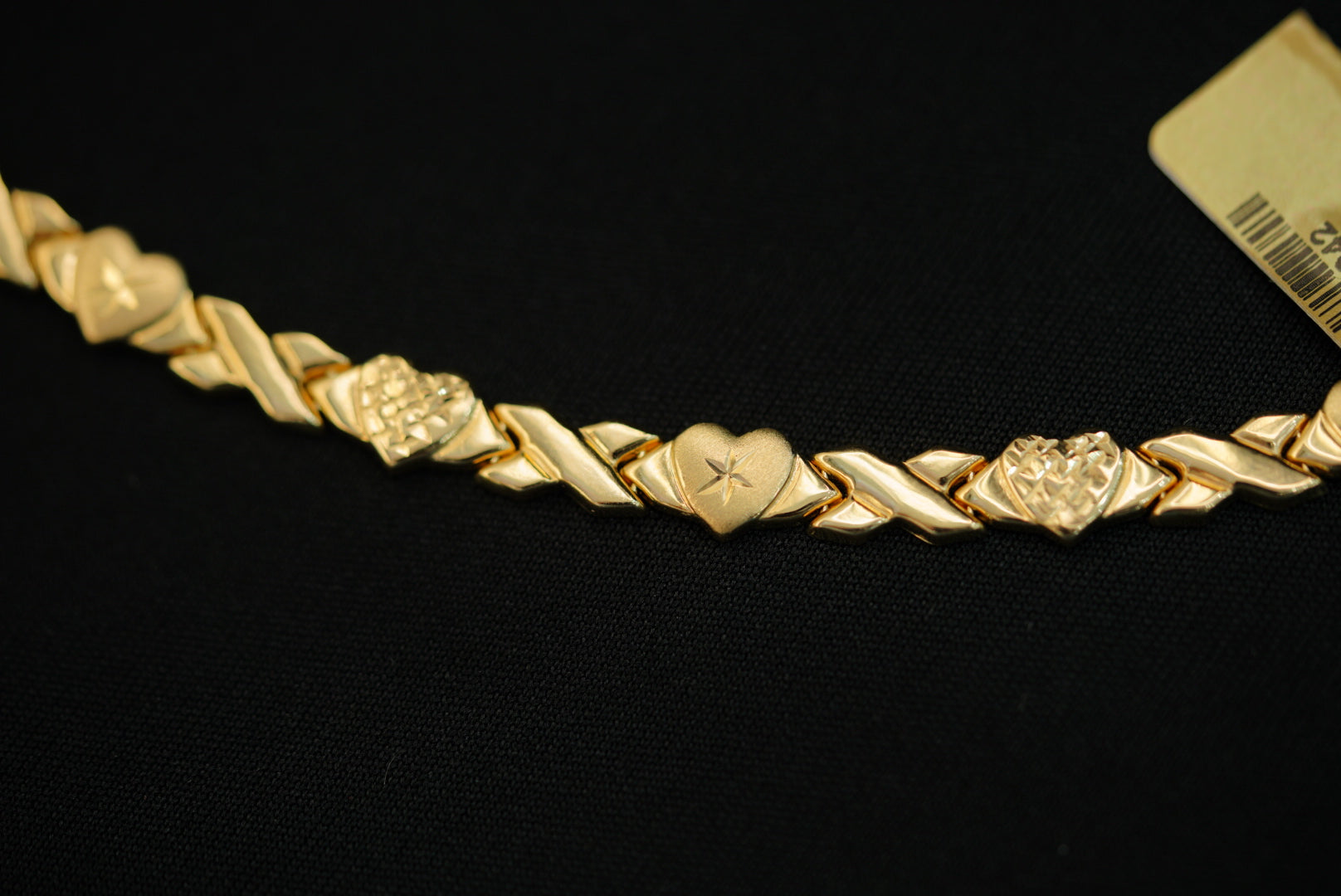 14k X Heart Bracelet