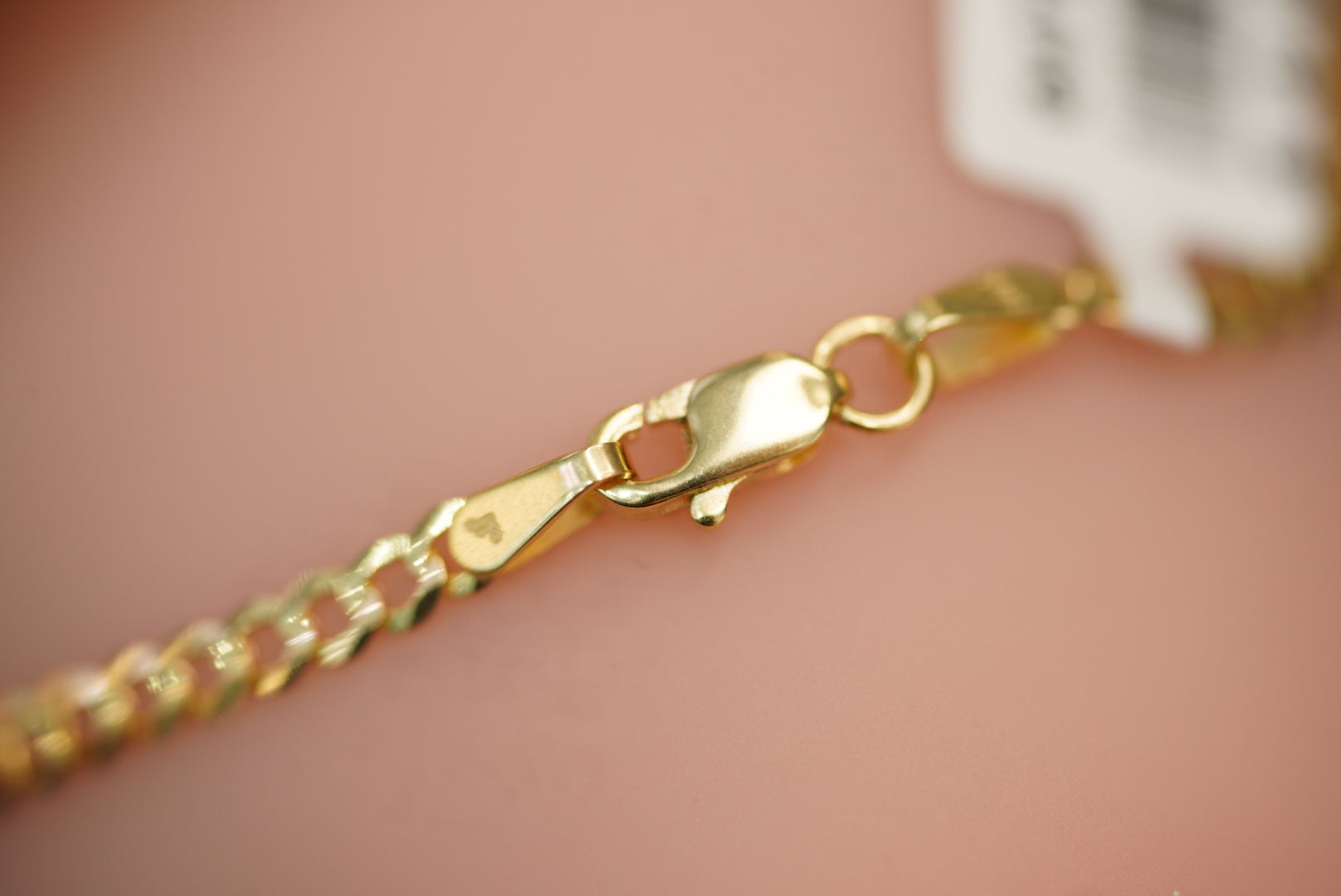 14k Baby Diamond Cut Bracelet Solid