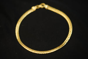 14k Closed Cuban Link Anklet