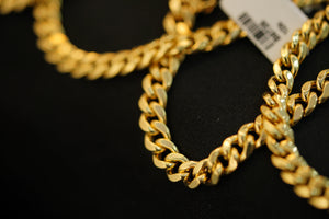 14k/10k Cuban Link Semi-Solid Bracelet