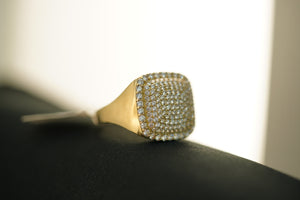 10k Squared Crystals Ring