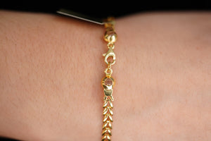 14k Three Elephant Bracelet