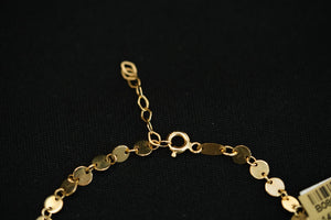 14k Flat Glowing Circles Bracelet