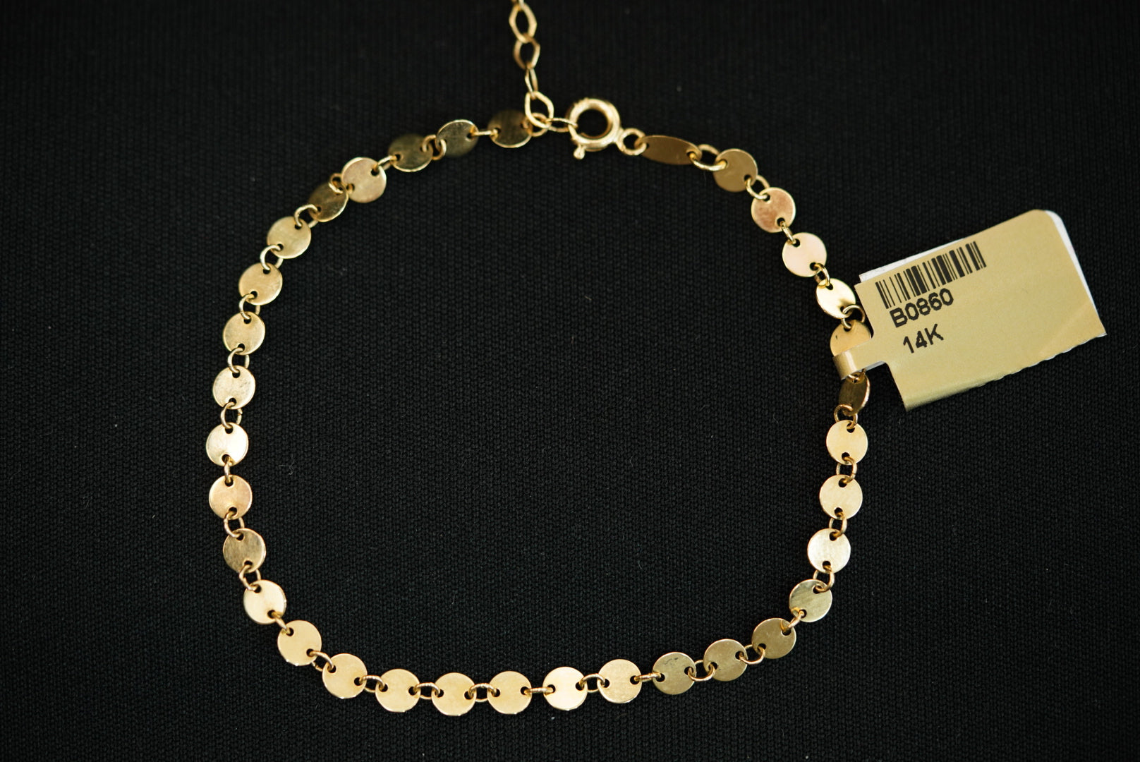 14k Flat Glowing Circles Bracelet