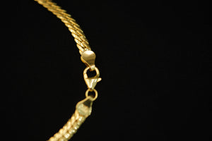 14k Closed Cuban Link Anklet