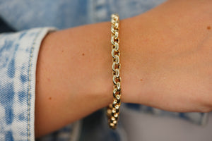 14k Flat Rolo Bracelet