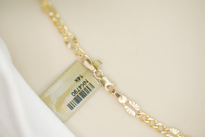 14k Almond Cuban Link