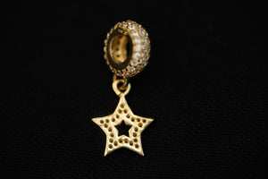 14k Crystal Star Charm