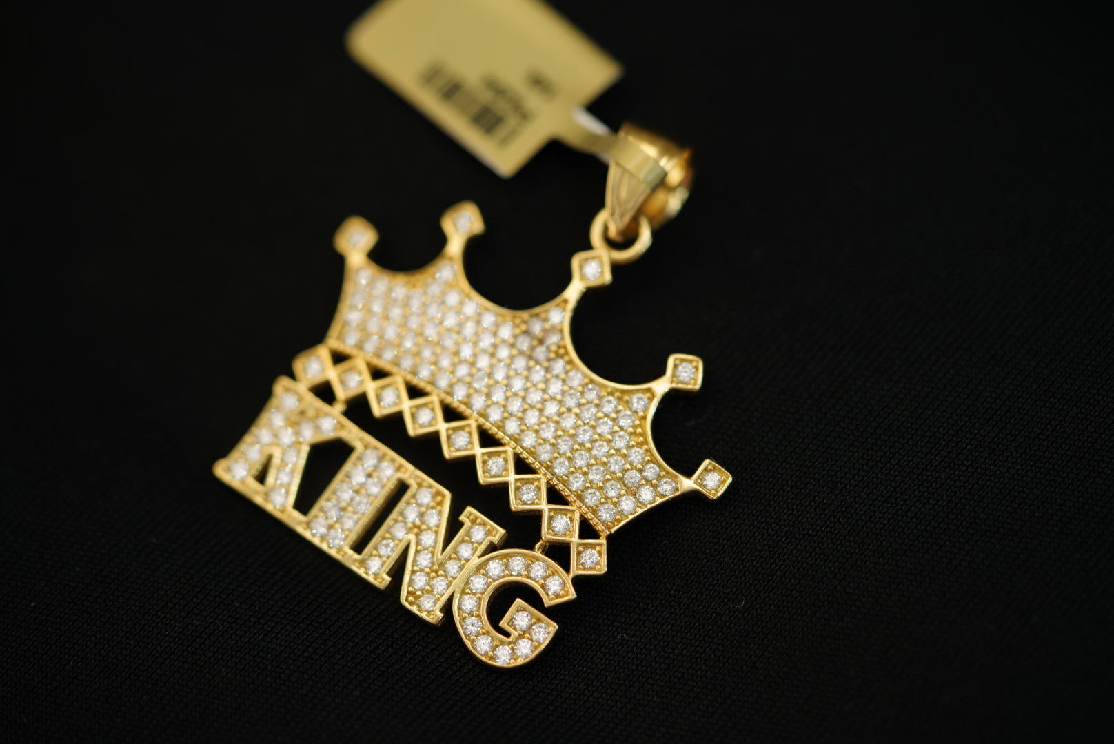 14k King with Crown Pendant