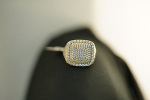 10k Squared Crystals Ring