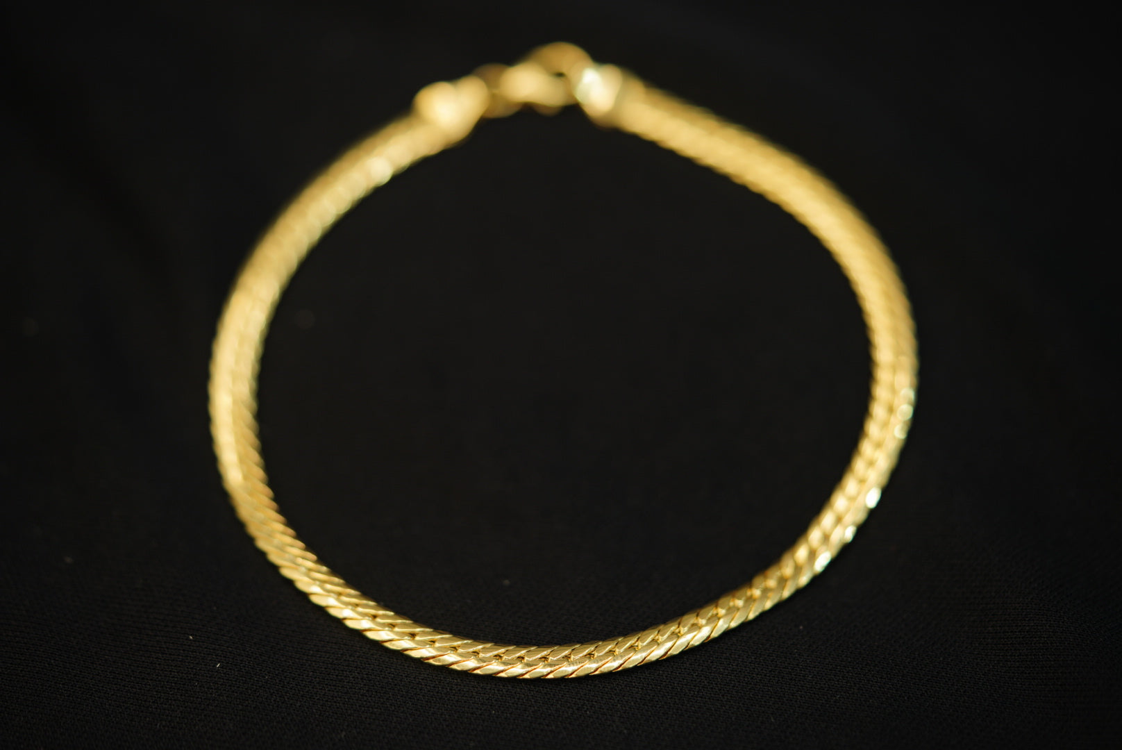 14k Closed Cuban Link Anklet