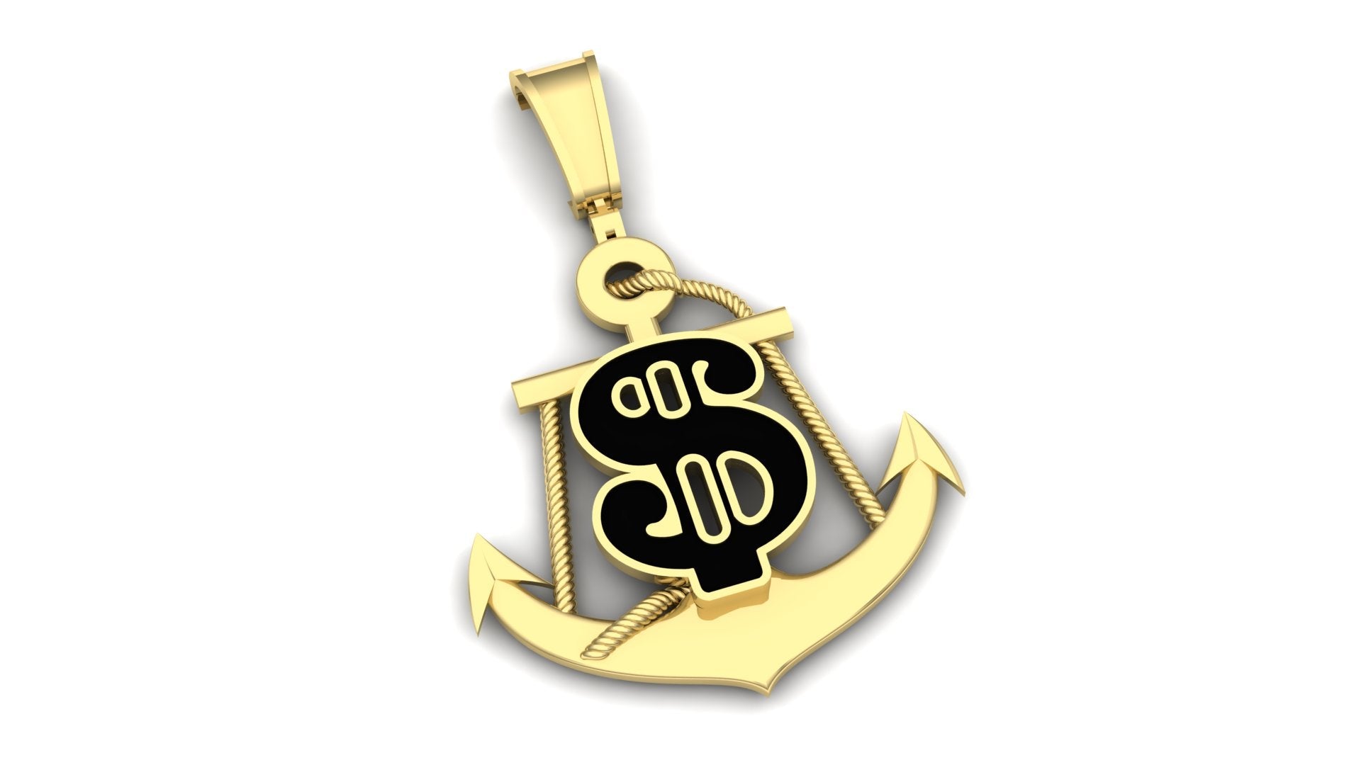 Anchor Pendant with Dollar Sign