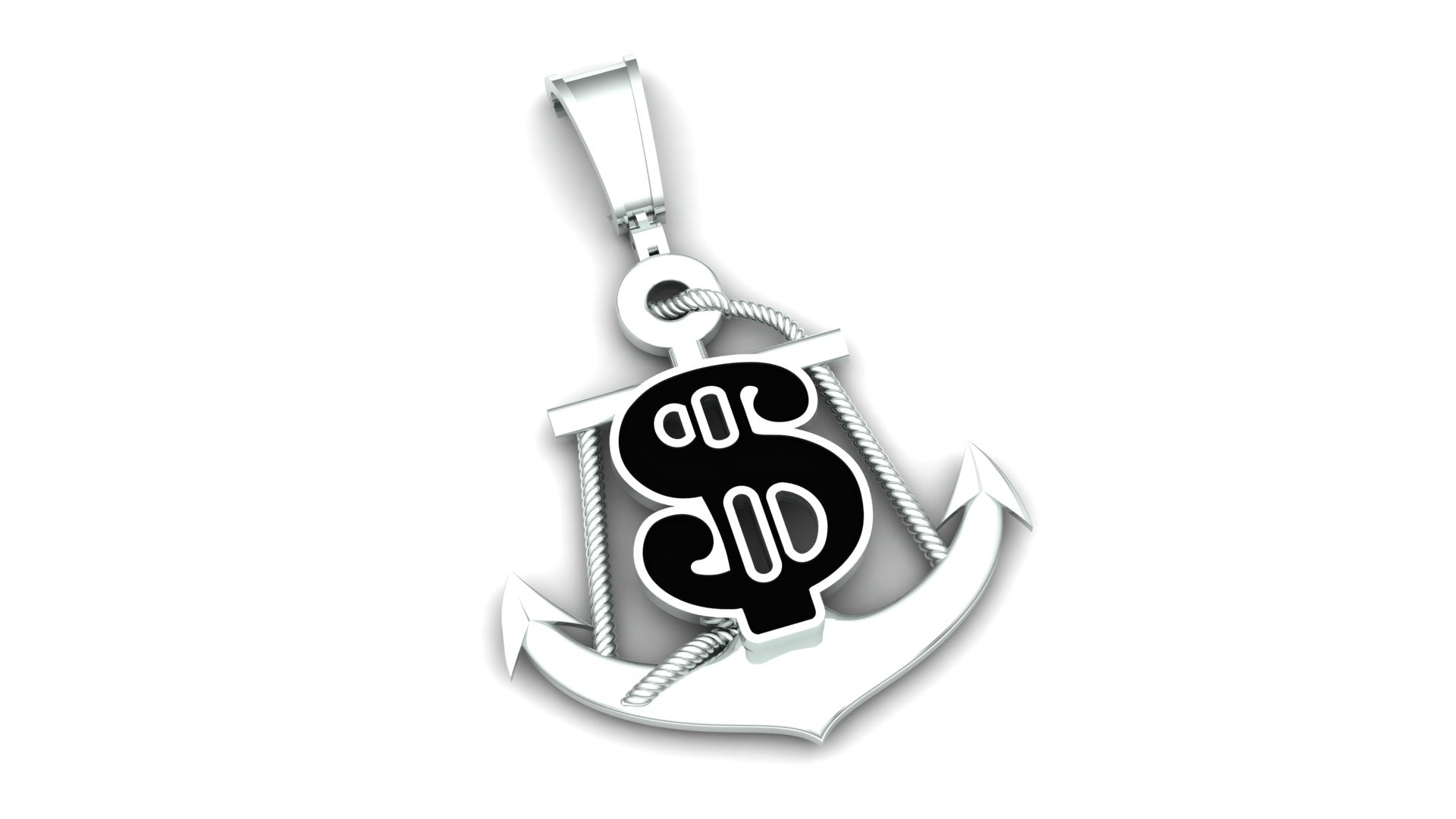 Anchor Pendant with Dollar Sign