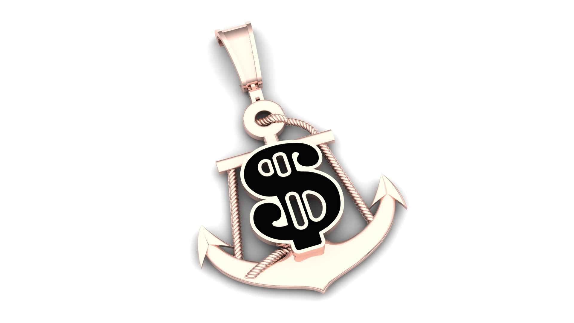 Anchor Pendant with Dollar Sign