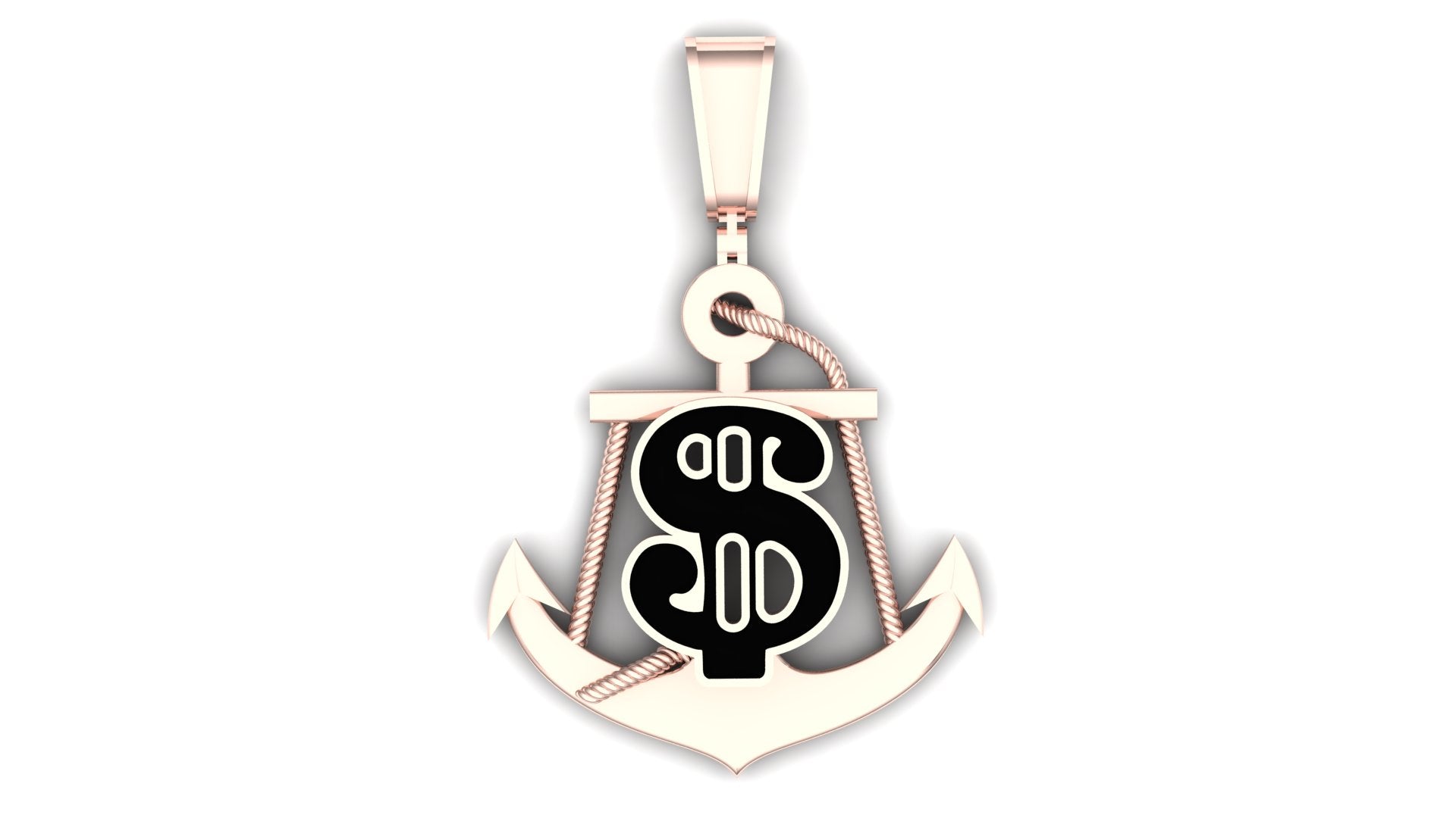 Anchor Pendant with Dollar Sign