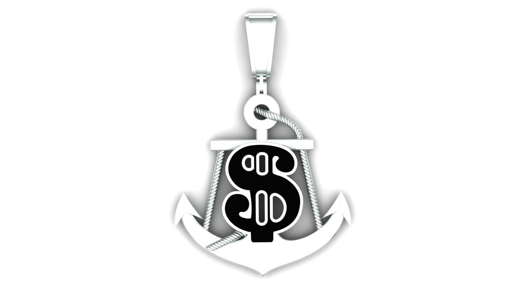 Anchor Pendant with Dollar Sign