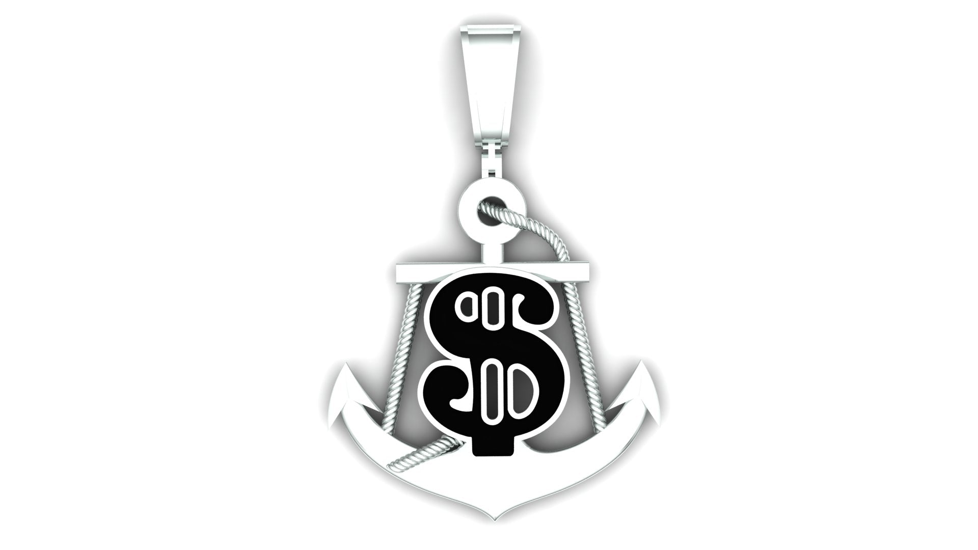 Anchor Pendant with Dollar Sign