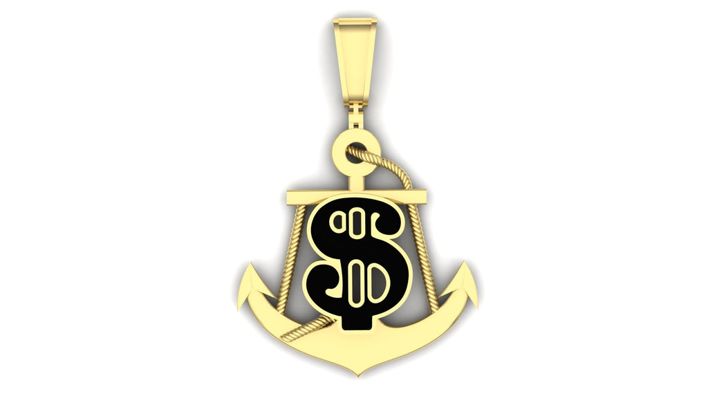 Anchor Pendant with Dollar Sign