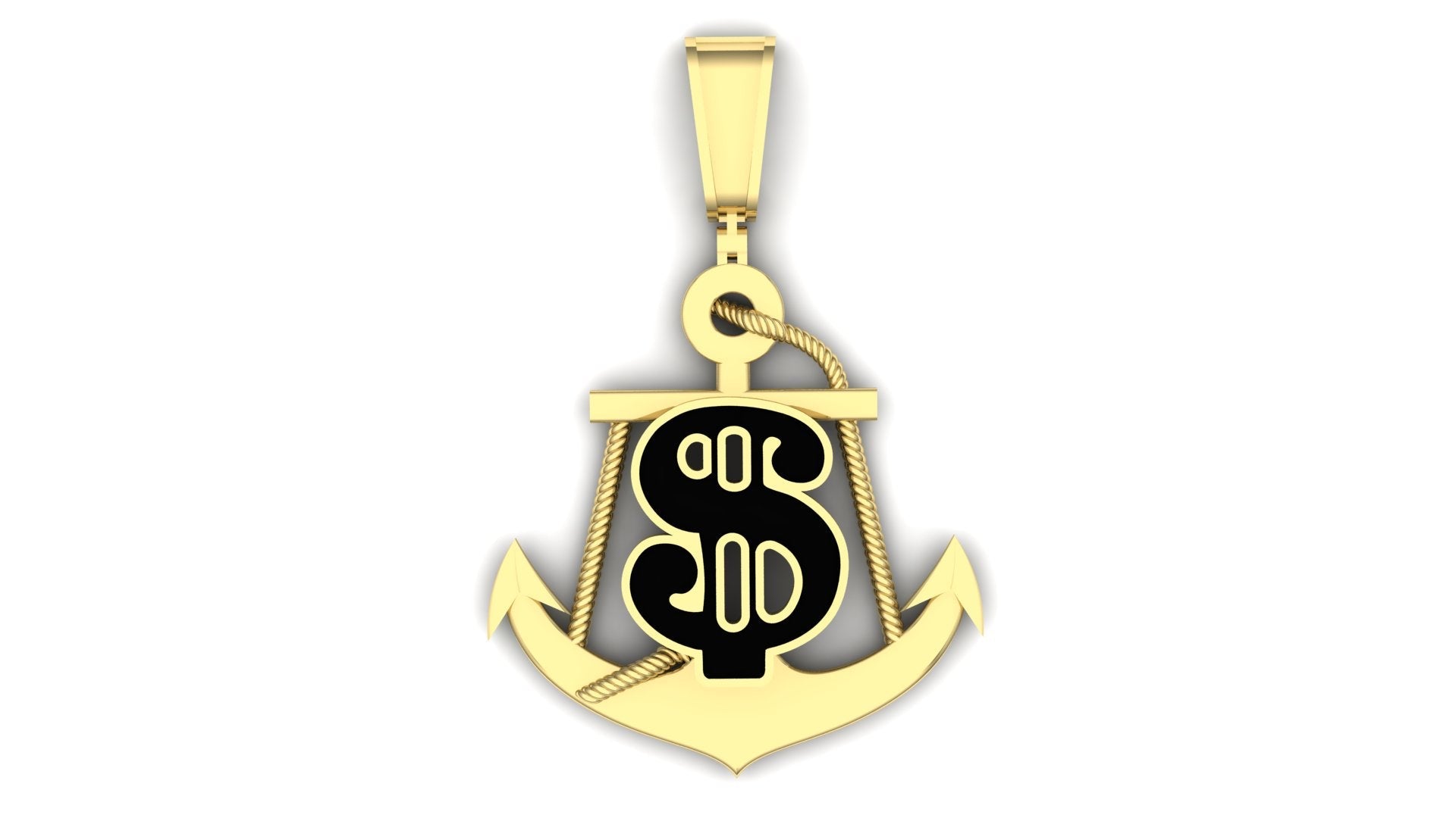 Anchor Pendant with Dollar Sign