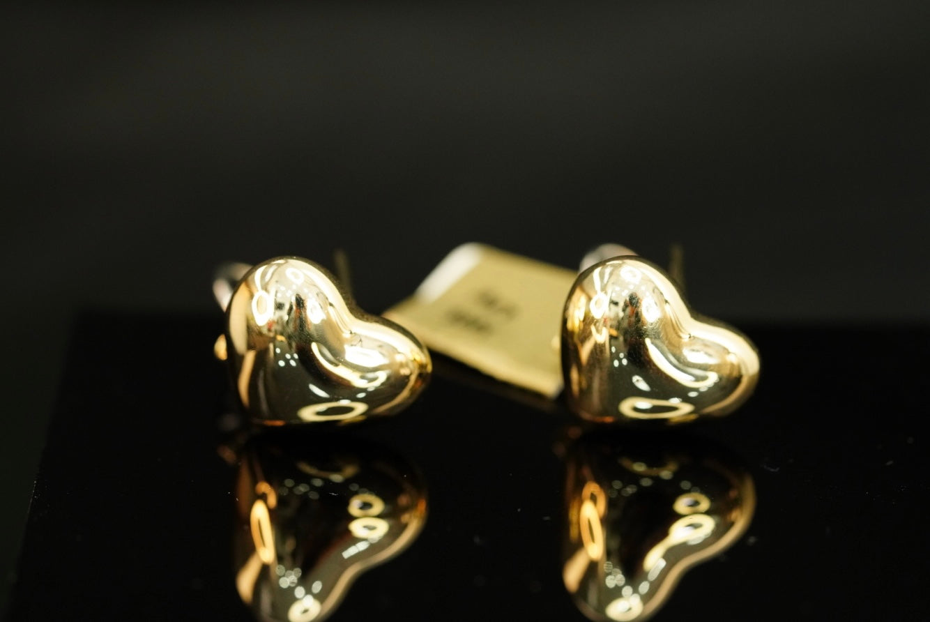 14k Heart Clip Earrings