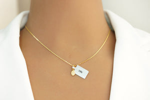 18k Abstract Chain with Milagrosa Virgin Pendant