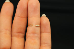 14k Open Cuff Crystal Band Ring
