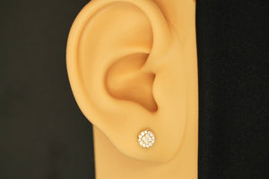 10k Moisanite Round Earring