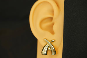 14k X Clip Earrings