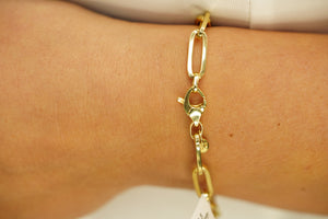 14k Clip Necklace and Bracelet Set