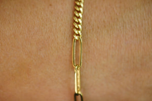 14k Clip Cuban Link Bracelet