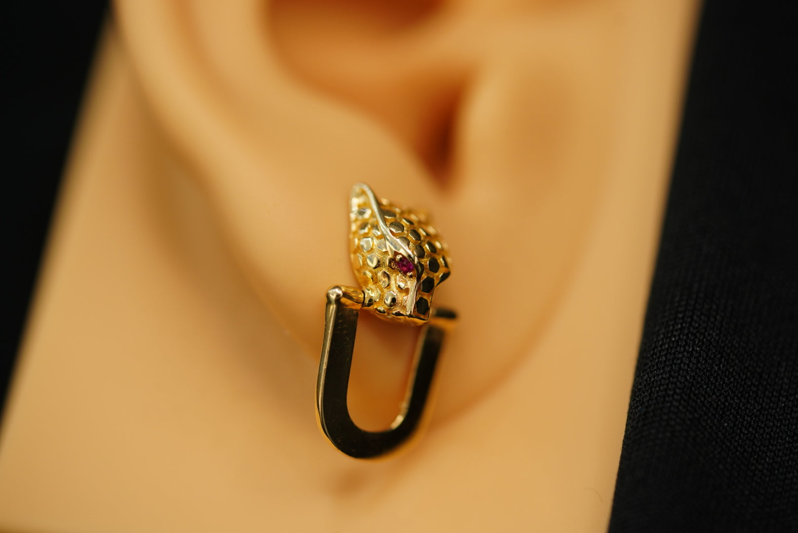 14k Panther Earring