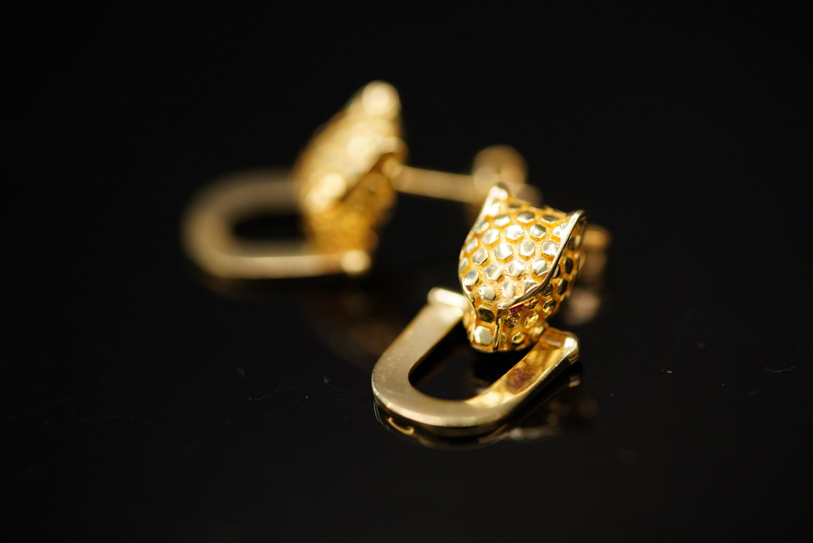 14k Panther Earring