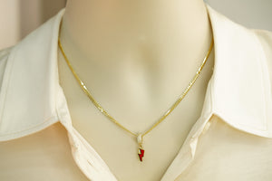 14k Ray Necklace and Pendant