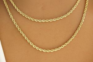 14k 2.8mm Rope Chain