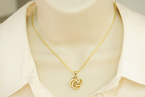 14k Knotted Earrings & Necklace Set