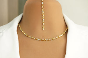 14k XO Necklace and Bracelet Set