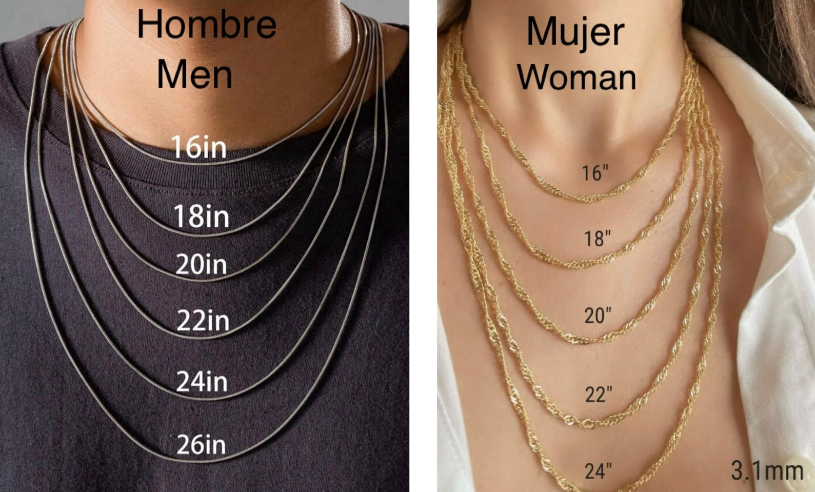 14k 4mm Rope Chain