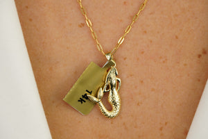 14k Mermaid Necklace and FREE Earring
