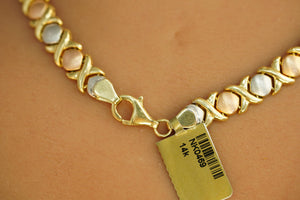 14k XO Three Golds Necklace