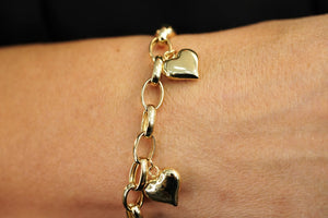 14k Hearts Bracelet
